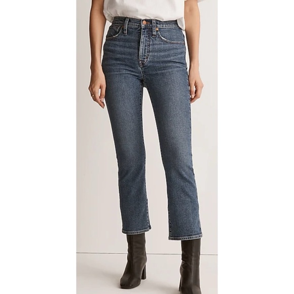 Madewell Cali Demi-Boot Cropped Jeans Size 27Petite - Picture 2 of 9